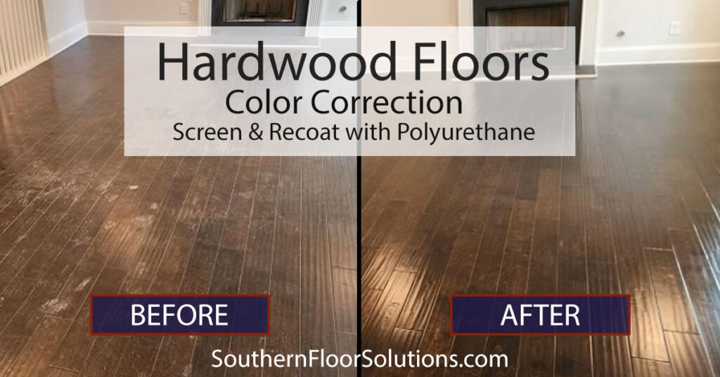Color Correction and Screen & Recoat Hardwood Floors